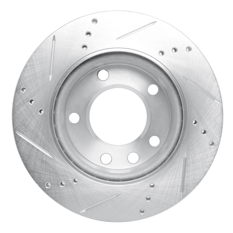 Dodge Sprinter 2500 Brake Rotor (1) - Front Right - R1 Concepts - Drilled & Slotted - Silver - `02-`06